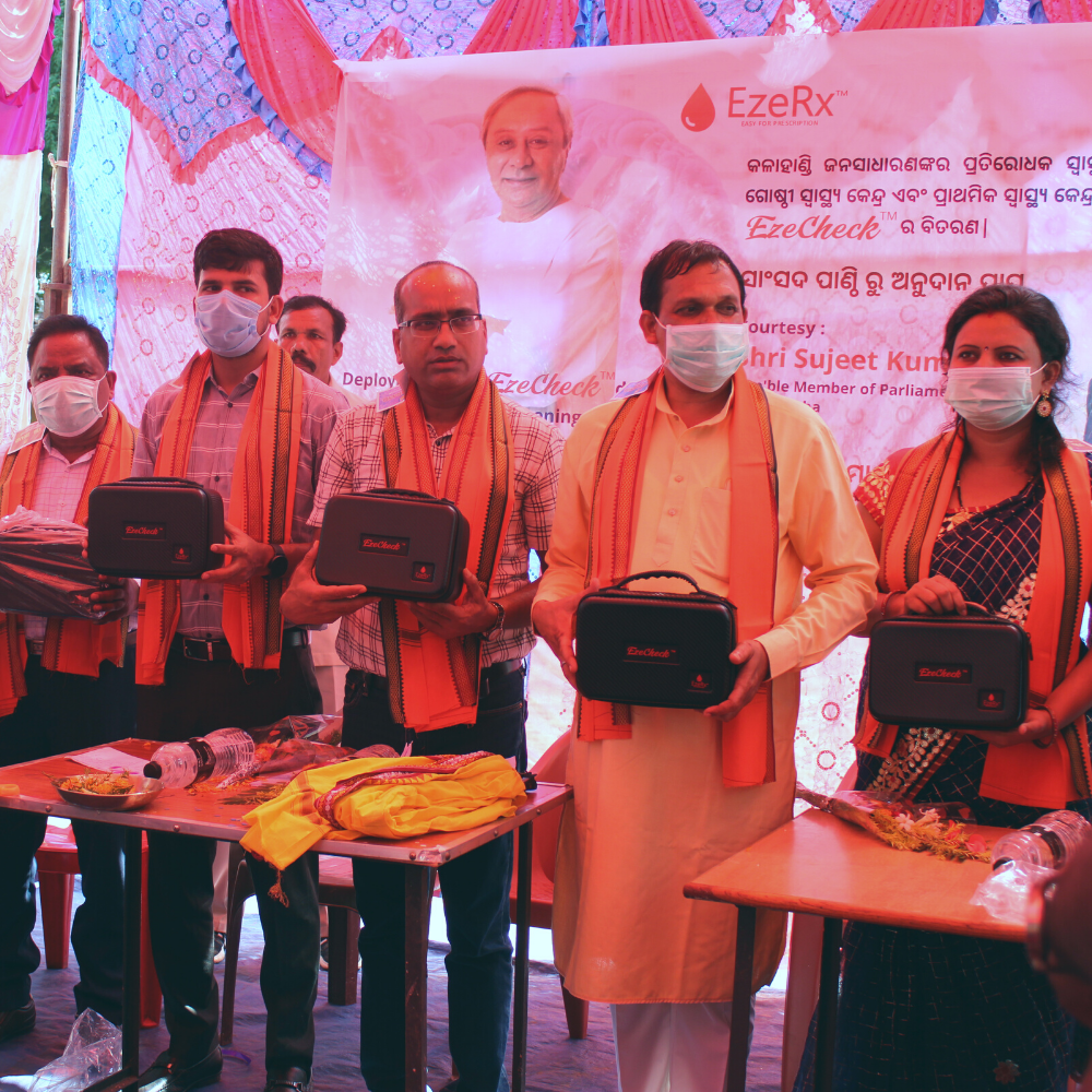 30 EzeChcek device donated to Kalahandi Health Department for preventive healthcare.