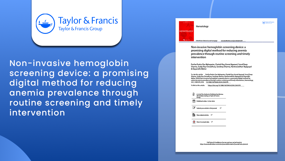 Non-invasive hemoglobin screening device: a promising digital method for reducing anemia prevalence through routine screening and timely intervention