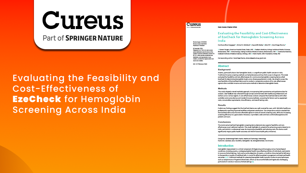 Evaluating the Feasibility and Cost-Effectiveness of EzeCheck for Hemoglobin Screening Across India