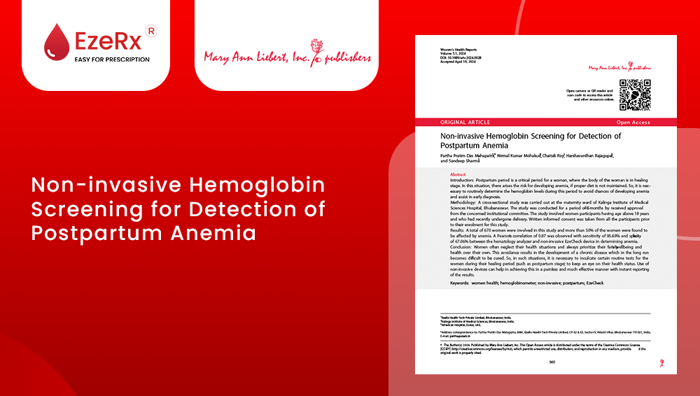 Non-invasive Hemoglobin Screening for Detection of Postpartum Anemia