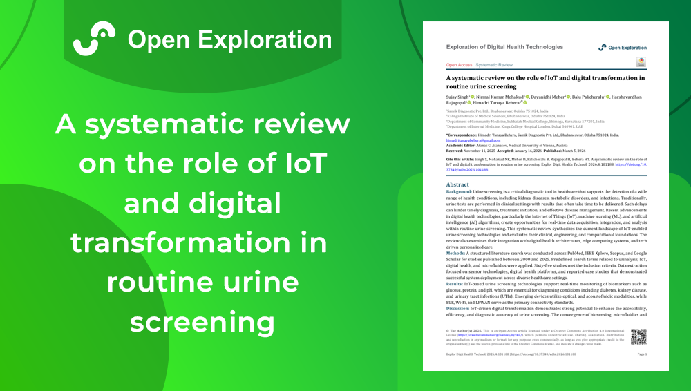 A systematic review on the role of IoT and digital transformation in routine urine screening