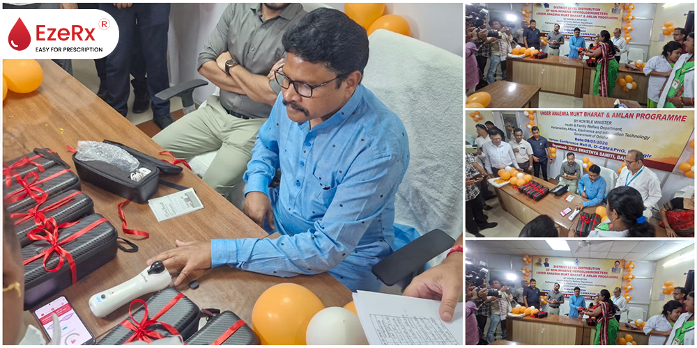 EzeRx Deploys EzeCheck AI Hemoglobin Device at Odisha Health Event under Anemia Mukt Bharat Program & AMLAN programs